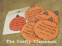 ... Bible Verse Pumpkins. Free Printables from BibleStoryPrintab... More