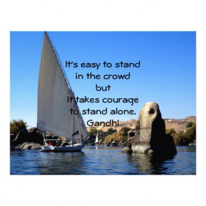 Gandhi Inspirational Quote Quotation About Courage Personalized ...