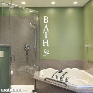 bath 5 cents wall art decals will add charm to your home or bathroom ...