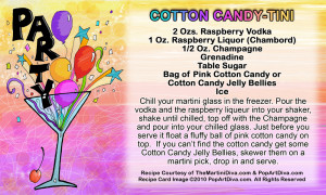 COTTON CANDY MARTINI - a Candy Martini Recipe on Original Art Recipe ...