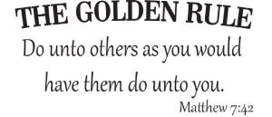 The Golden Rule Wall Decal- Matthew 7:42 - Religious Inspirational ...