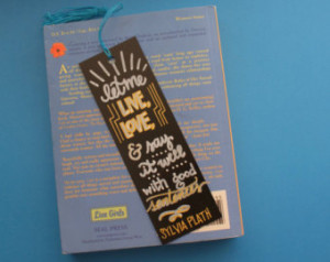 Handmade Chalkboard Handlettered Sy lvia Plath Quote Bookmark ...