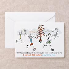 Holiday Runner Girl Greeting Cards