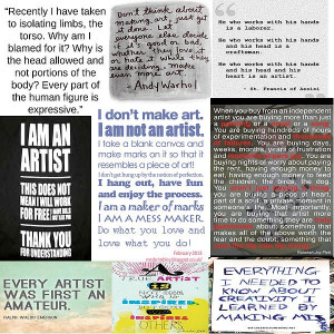 Artist Quotes Collage Print by M and L Creations