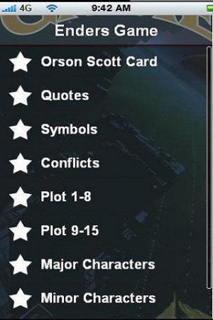 ... ender s game this app describes plot characters conflicts quotes and