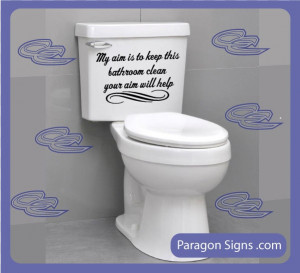 Keep Bathroom clean Wall Quotes and sayings by ParagonSigns. $13.00 ...