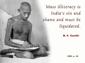 Mahatma Gandhi Quotes on Illiteracy