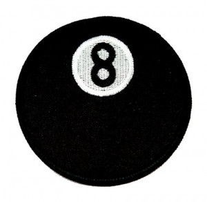 Eight Ball Embroidered Billiards Patch 8-Ball Pool Iron-On Emblem