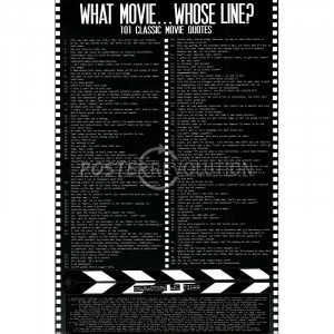 movie quotes poster print