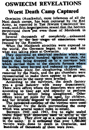 00001 The Auschwitz electrocution conveyor belt