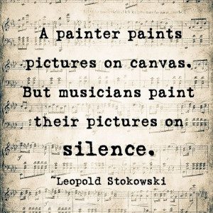 Music Quote Musical Notes Vintage Feel Leopold Stokowski Sepia Natural ...