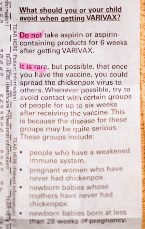 ... vaccine insert admits the chickenpox vaccine can give you shingles