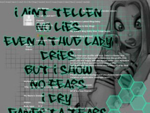 Gangsta Girl - Transparent MySpace Layout Preview