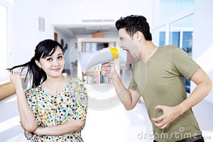 Angry Girlfriend Pointing
