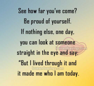 Be Proud of Yourself Quotes