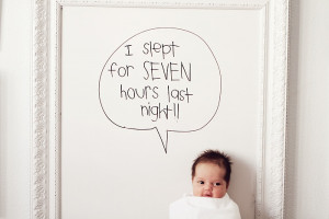 Use a whiteboard for adorable baby 