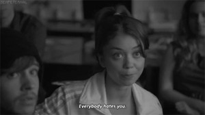black and white, movie, quote, hate, bw, sarah hyland, high school ...