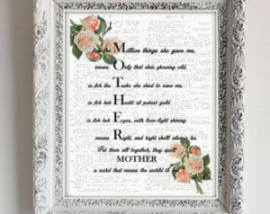 BLACK FRIDAY SALE Mum Poem - Mother of the Bride - 8x10 Digital Poem ...