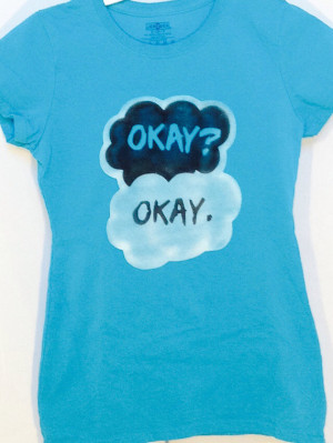 The Fault in Our Stars, John Green, Book Quote, Okay, Shirt