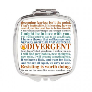 Divergent Quotes Square Compact Mirror