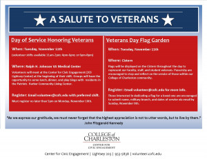 Join the Center for Civic Engagement for service to veterans on ...