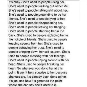 ... chances are, it's already been done to her. It's just sad how it's