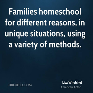 Families homeschool for different reasons, in unique situations, using ...