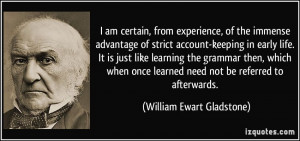 am certain, from experience, of the immense advantage of strict ...