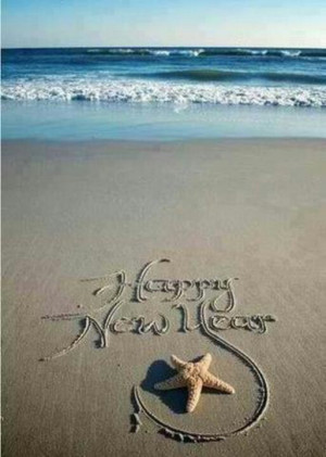 Happy New Year 2015 Beach