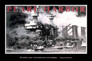 Pearl Harbor INFAMY Poster - December 7, 1941, USS West Virginia, FDR ...