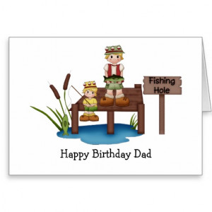 Happy Birthday Dad Fishing Card