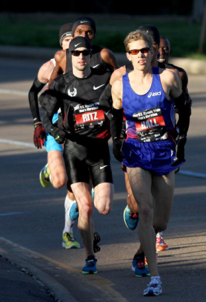 Ryan Hall and Dathan Ritzenhein compete in the U.S. Marathon Olympic