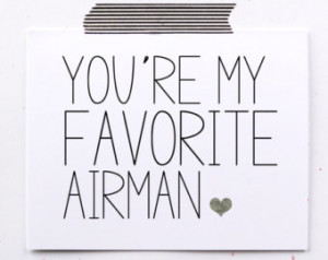 Military greeting card Favorite Air man Air force card You are my ...