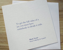 Mark Twain - Love Quote Card - Anni versary Card - Wedding Card ...