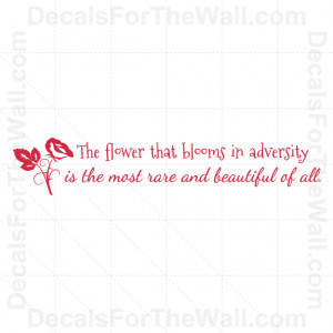... Flower-Blooms-Adversity-Disney-Girl-Wall-Decal-Vinyl-Sticker-Quote-B92