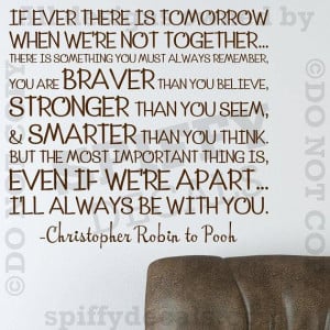 Winnie The Pooh Christopher Robin Quote Wall Decal