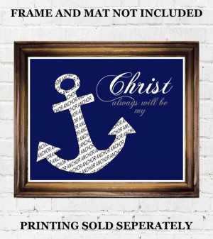 Christ Is My Anchor Christian Bible Quote, Ready to Print, Christ ...