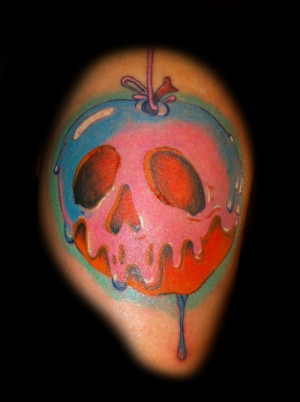 fuckyeahtattoos:This is my snow white poisoned apple tattoo. It was ...