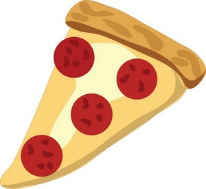 Pizza Clipart Image: Slice of Pepperoni Pizza