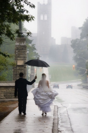 ... put together a little collage of beautiful rainy-day wedding pictures