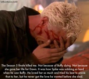 The Season 5 finale killed me. Not because of Buffy dying. Not because ...
