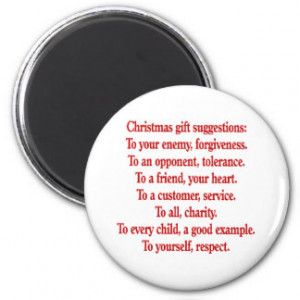 Christmas Gifts with Saying or Quote Magnets