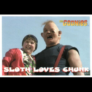 Home > Pirate Stickers > Goonies Pirate Sticker - Sloth Loves Chunk