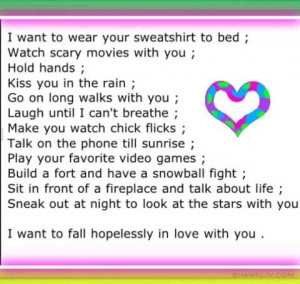 want to wear your sweatshirt to bed ; Watch scary movies with you ...