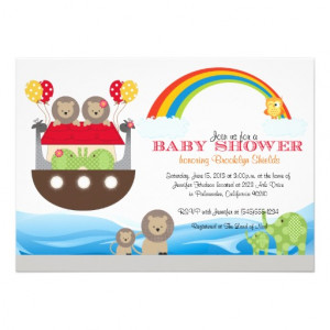 Noah's Ark Invitation - Baby Shower