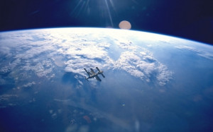 sun earth orbit international space station mir space station low ...