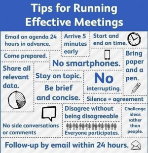 Tips for Running Effective Meetings. #productivity