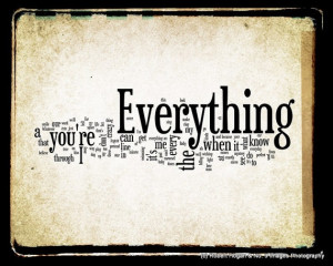 Everything Lyrics - Michael Buble - Music Word Art - 8x10 Word Cloud ...