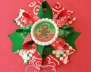 Christmas Reindeer Hair Bow, Ginger bread Girl Bow, Official Cookie ...