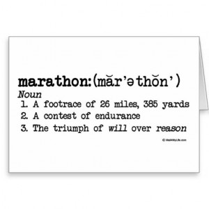 Marathon Definition Best Of Luck Greeting Card